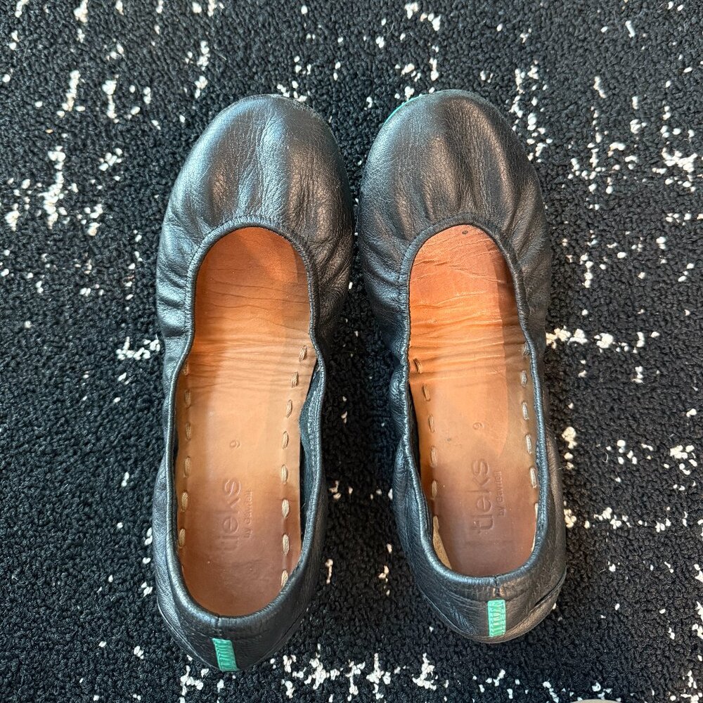 Tieks Leather Foldable Ballet Flats - Matte Black